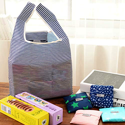 Reusable Grocery Bags Set Of 6 Foldable Shopping Tote Bag,Washable, Durable And Lightweight (Reusable Grocery Bags 6 Pack) #TOP1