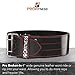 ProFitness Dark Leather Workout Belt (4 Inches Wide) – Proper Weightlifting Form – Lower Back and Lumbar Support for Cross Training Exercises, Powerlifting Workouts, Deadlifts (Black/Red, X-Large)