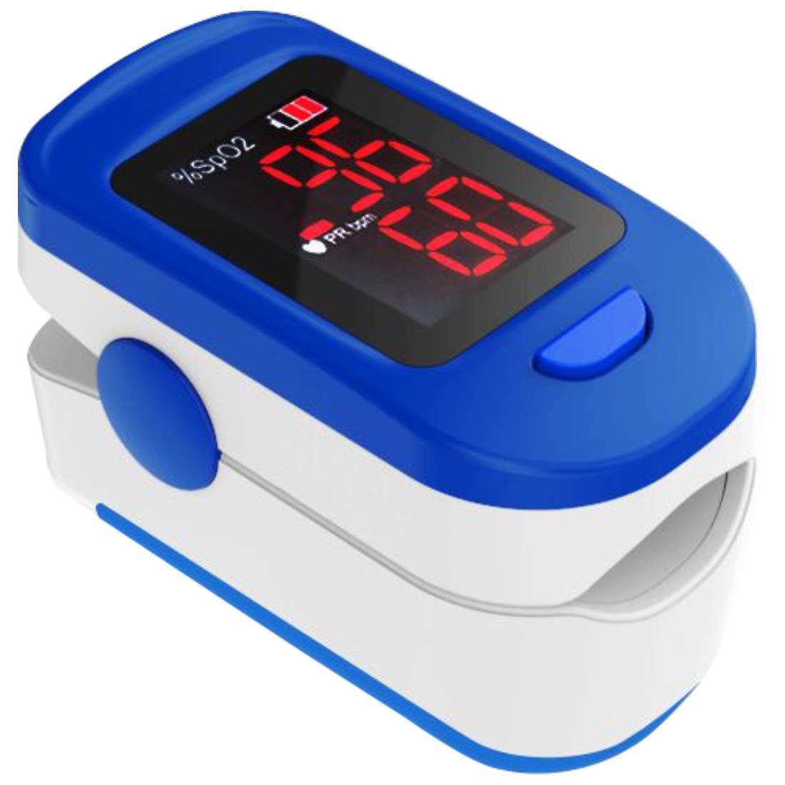 AccuSure Finger Tip Pulse Oximeter with LED Display and Auto Power Off Feature (Blue and White)