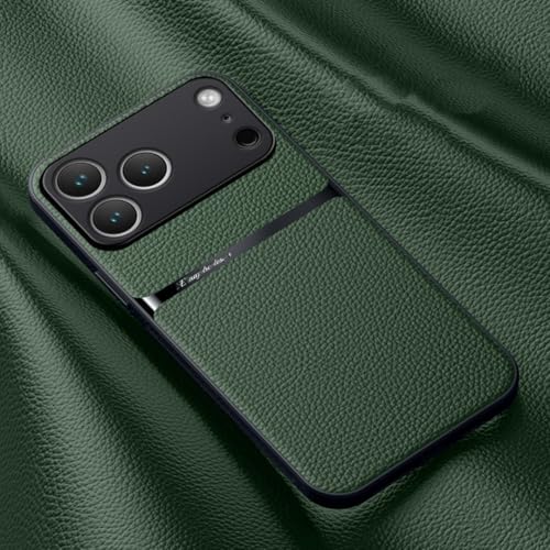 Étui de téléphone en cuir mat pour iPhone 12 Pro vert coque de protection fine