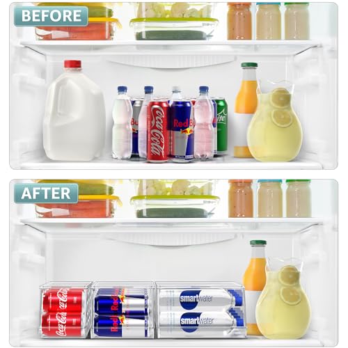 Sorbus Fridge & Pantry Can Organizer - 3 Size Dispenser for Standard, Skinny Cans & Water Bottles - Image 4