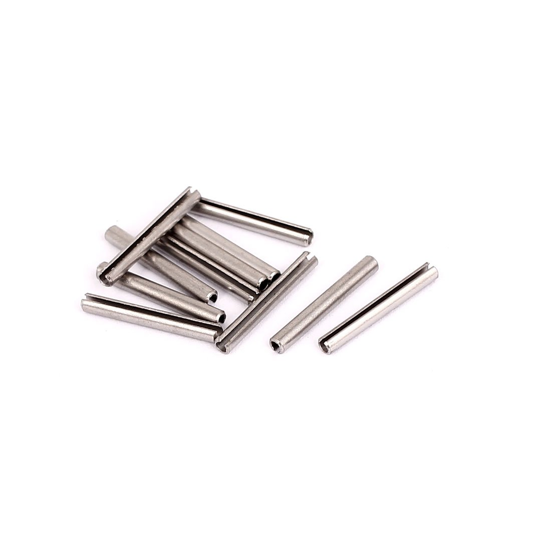 Aexit 2.3x18mm 304 Clamps Stainless Steel Split Spring Roll Dowel Pins Strap Clamps Fasteners 10Pcs