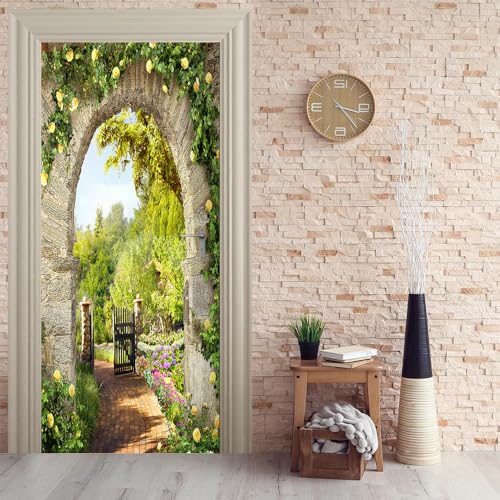 Vinilo adhesivo 3D para puerta decorativo resistente PVC miniatura 3