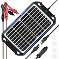 SUNER POWER Waterproof 12W 12V Solar Battery Charger & Maintainer Pro, Built-in UltraSmart MPPT Charge Controller, 12 Volt Solar Panel Trickle Charging Kits for Car Automotive Boat Marine RV Trailer