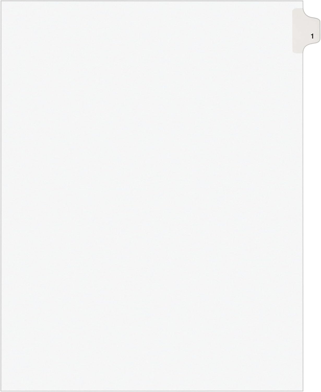 Avery Individual Legal Exhibit Dividers, Avery Style, 1, Side Tab, 8.5 x 11 inches, Pack of 125 (11911)