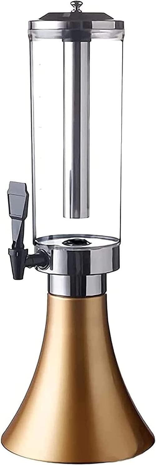 Beer Dispenser Beer Tower Dispenser 3L Beer Dispenser With Detachable Stainless Steel Ice Tube And LED Light(A)