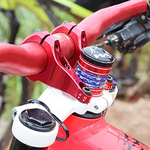 Cysky Direct Mount Stem 31.8Mm Clamp, One- Piece Construction Lightweight Design For Dual Crown Forks (Red) #TOP6
