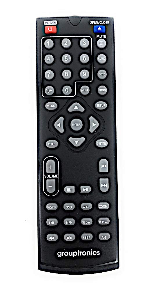 Replacement Remote Control for Grouptronics GTDVD-181 DVD Player