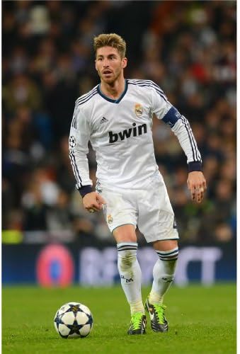 Sergio Ramos Poster by Silk Printing # Size about (35cm x 53cm, 14inch x 21inch) # Unique Gift # 1E6CFA image 2