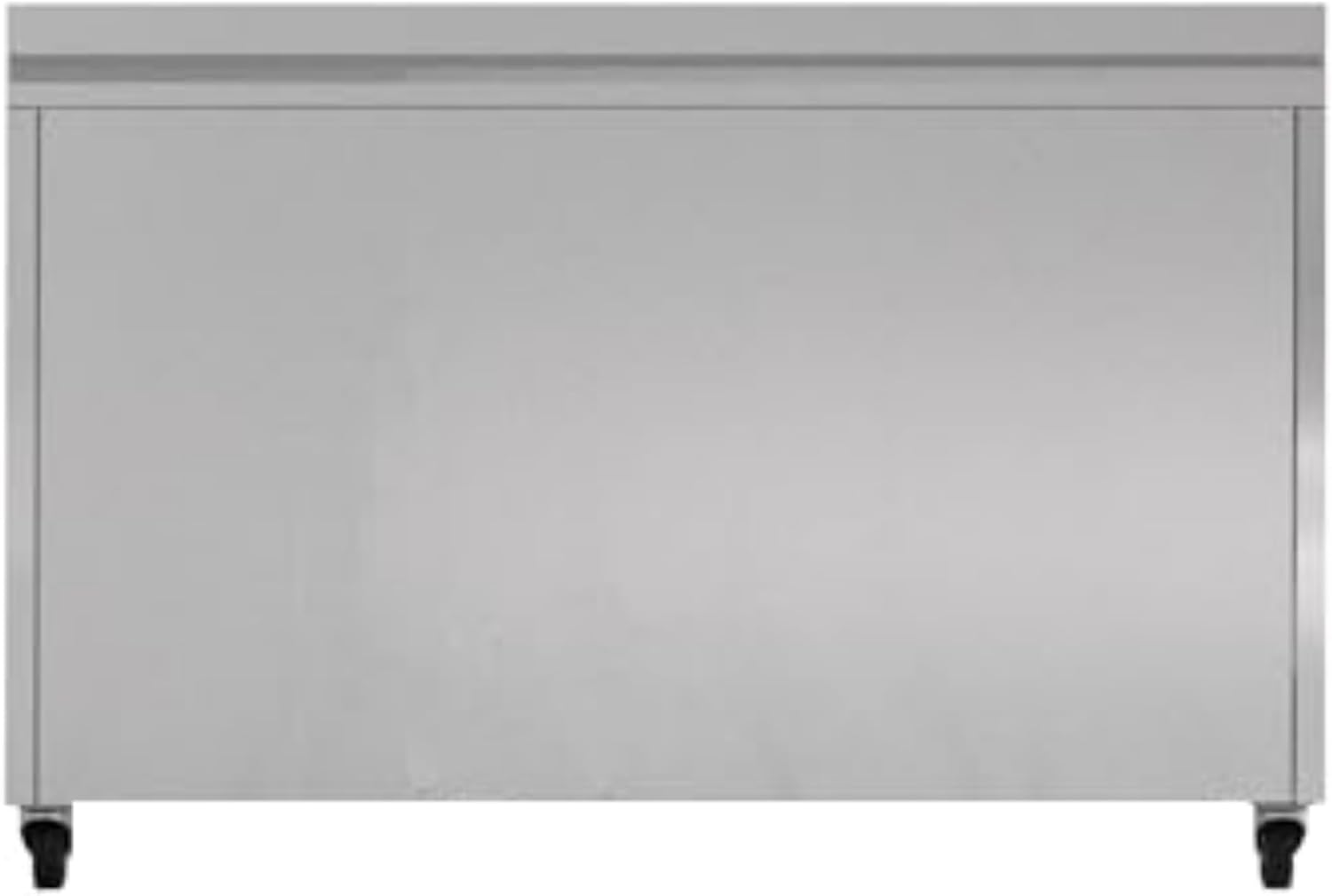 Stainless Steel Prep Table with Drawers, Sliding Doors and Wheels - Commercial Kitchen Work Table Backsplash and Under Shelf - Heavy Duty Commercial Work Station for Restaurant Hotel (63x23x33 inches)