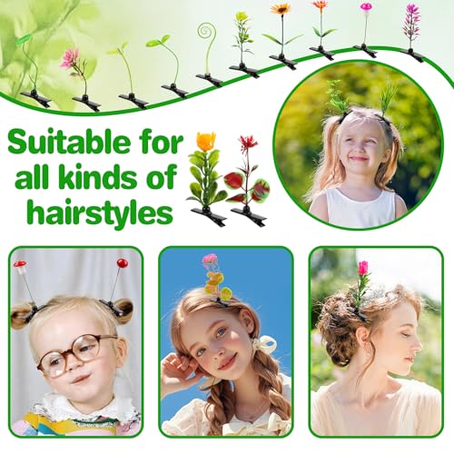 FOIMAS 50 pinzas para cabello en forma de brote de frijol miniatura 5