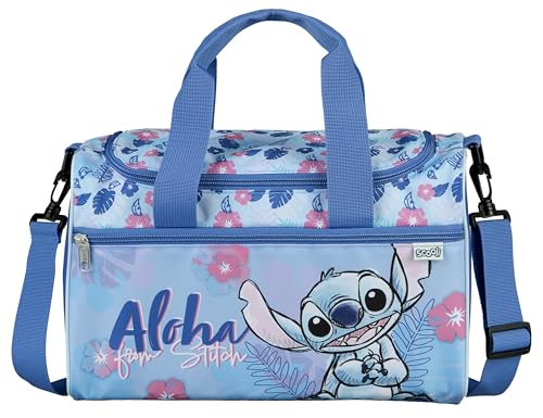 Scooli - Borsa sportiva Disney Stitch per bambini - 23 x 35 x 16 cm - scomparto principale spazioso...
