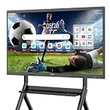 JAV Tableau Blanc Interactif 55 Pouces Tableau Blanc Numérique 4K UHD Écran Tactile Android 14 Certification EDLA Smart Board 8+128 GB Intégré 48MP Caméra pour Bureau, Classe (Support Mural Inclus)