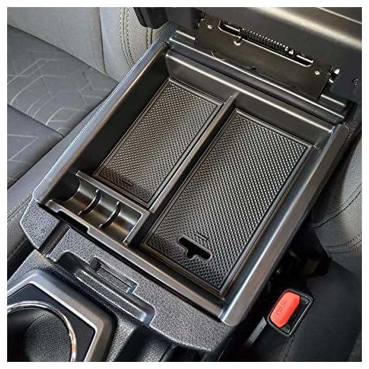 JKCOVER Center Console Accessory Organizer Compatible with Toyota Tacoma 2016 2017 2018 2019 2020 2021 2022 2023, ABS Material Armrest Box Insert Tray (Black Trim)