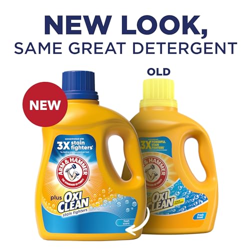 Image of ARM & HAMMER Plus OxiClean Fresh Scent, 77 Loads Liquid Laundry Detergent, 100.5 Fl oz