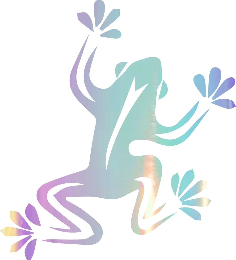 Animal Sandra Frog (Holographic Opal Purple) (Set of 2) Premium Waterproof Vinyl Decal Stickers for Laptop Phone Accessory Helmet Car Window Bumper Mug Tuber Cup Door Wall Decoration