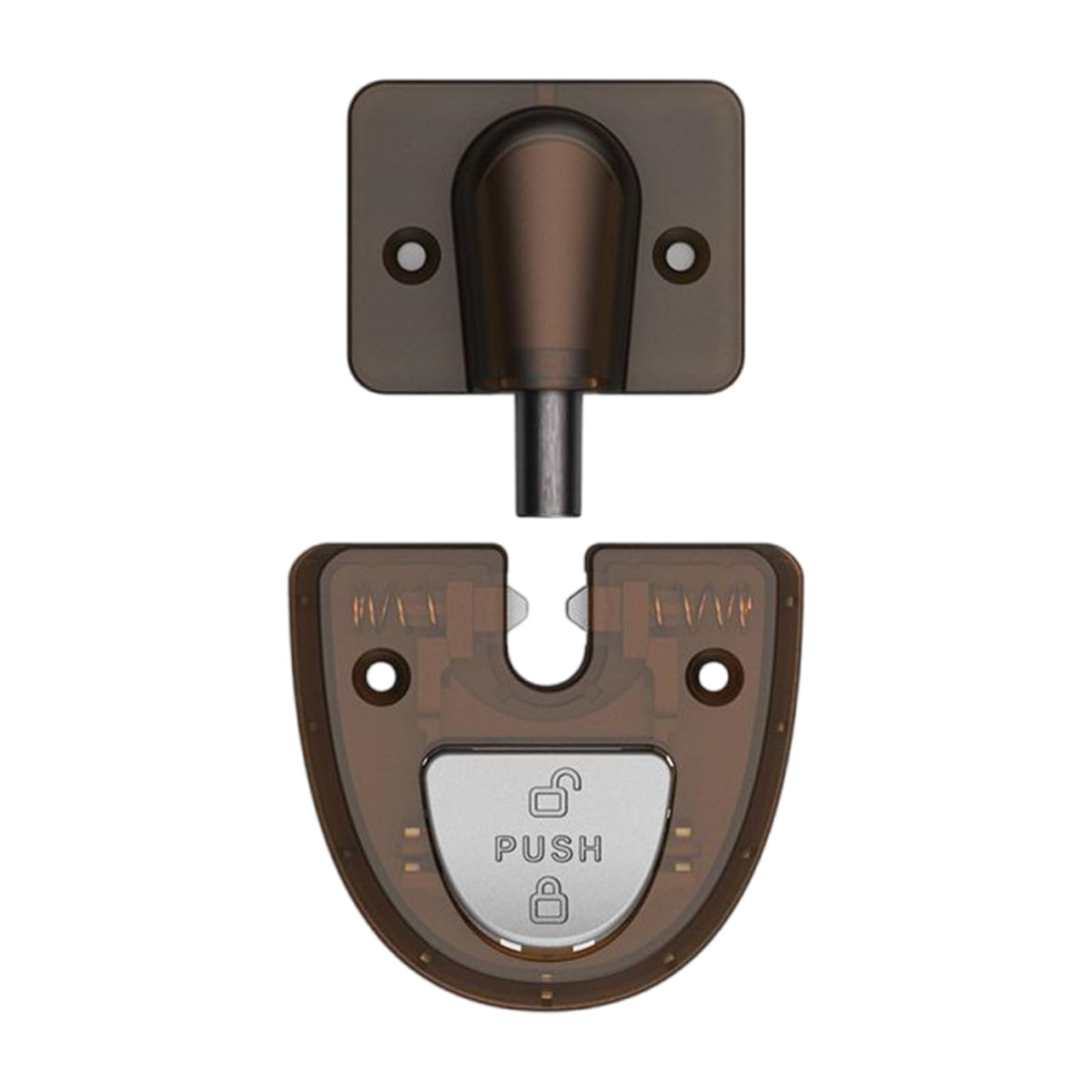 Nucelit Coffee Color Door Stoppers Without Drilling Silents Floor Mount Portable Door Holders For Bottom Of Adhesive Or Screws Silents Floor Doorstop