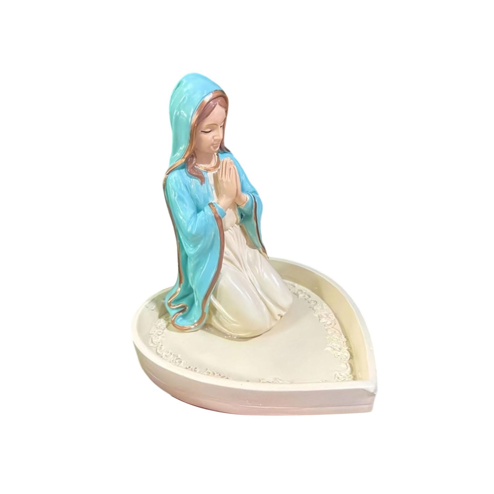 Zbiianxer B Resin Virgins Jewelry Holder With Detailed Craftsmanship For Gift Giving And Home Use Jewelry Holder Storage With Religious Theme