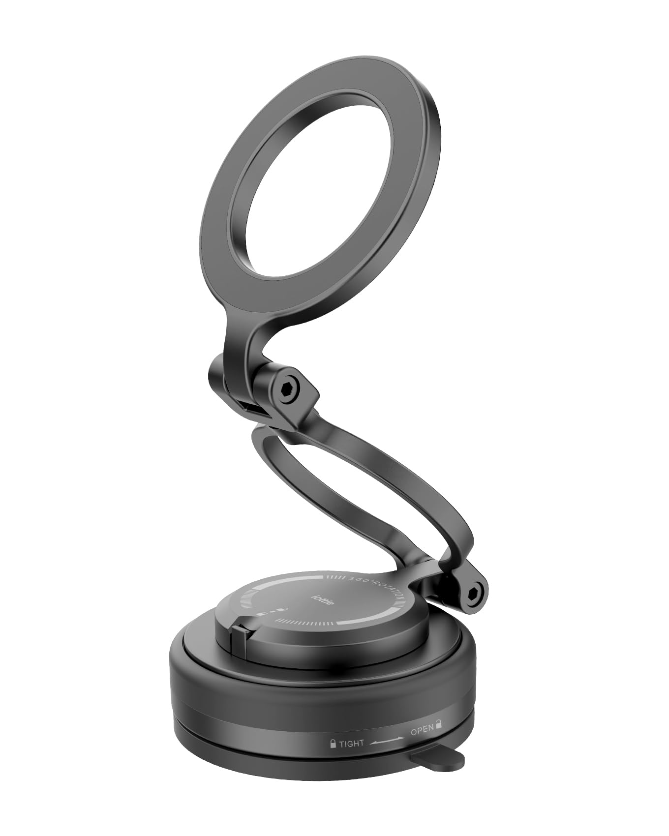 iOttie iTap 3 - Soporte magnético para teléfono con Ventosa al vacío, Soporte Plegable MagSafe para Coche con Ajuste de 4 Ejes, Fuerte Soporte para salpicadero y Parabrisas, Anillo de Metal para