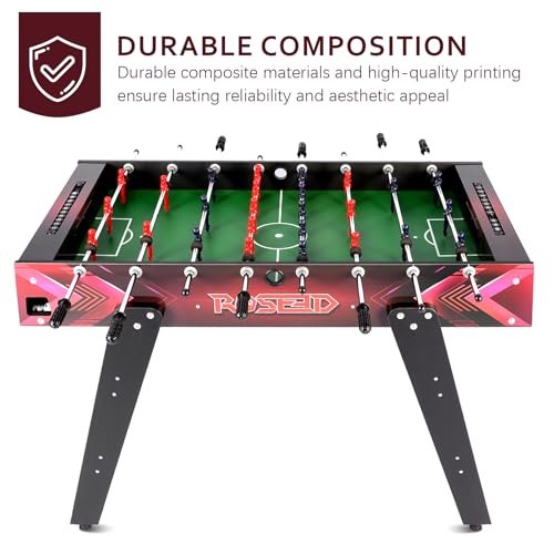 121,9 cm großer Kickertisch, Fußball-Spieltisch mit Fußbällen für Spielzimmer, Erwachsene, Kinder, Familie – Bild 5