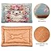 KJIZMO Llama1 Dog Bed Mat, Soft Comfortable Warm Crate Pad with Anti-Slip Bottom, Machine Washable Pet Mattress for Pets Sleeping for Large Medium Dogs & Cats 24x18in