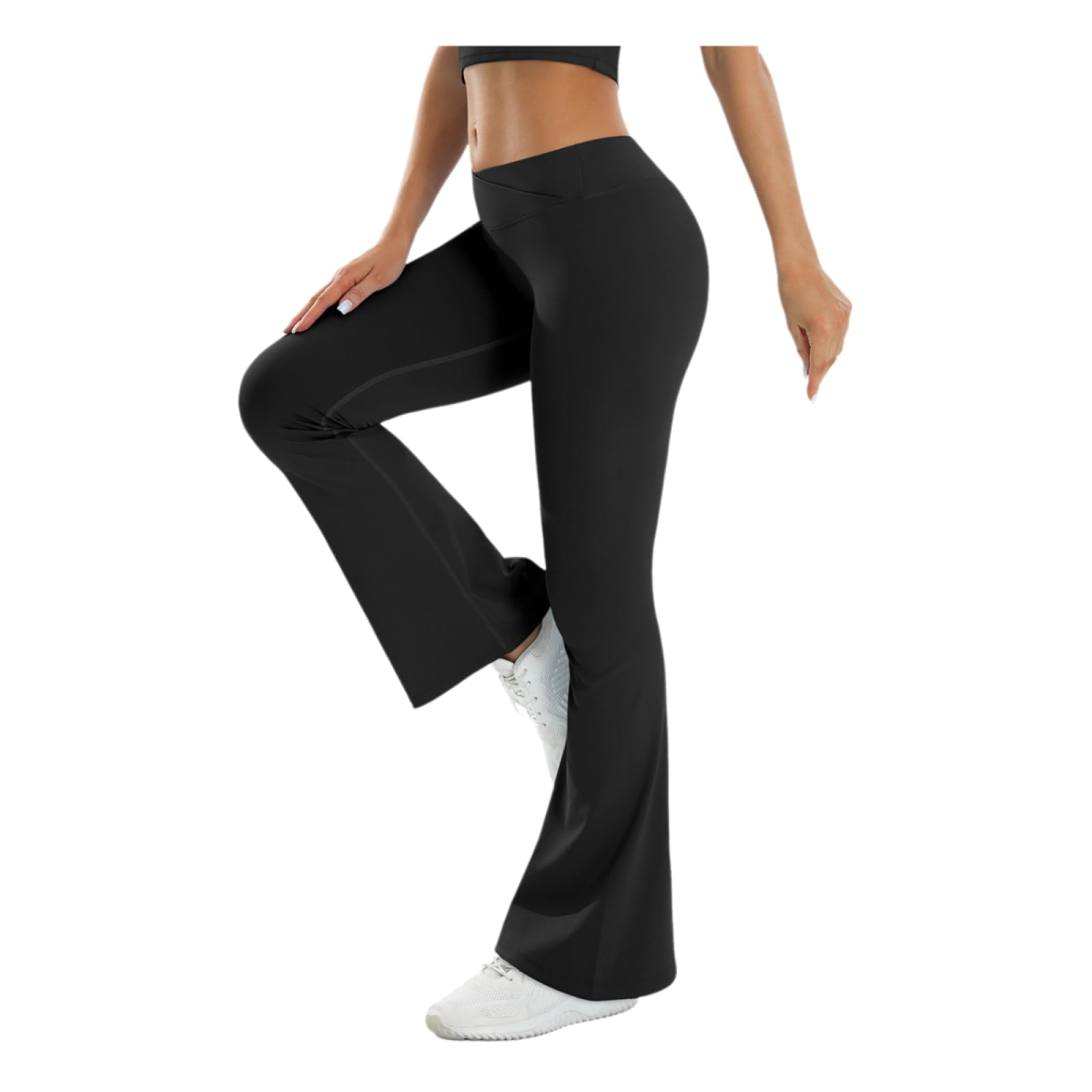 Bootcut Jazzpants damskie spodnie do jogi z wysoką talią, szybkoschnące, swobodne spodnie sportowe z szerokimi nogawkami