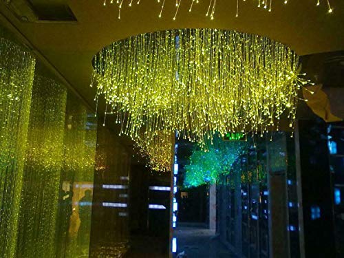 Image of AZIMOM 50pcs PMMA Plastic Flash Point Fiber Optic Strands Light Side Glow Curtain Waterfall Optical 0.04in 6.5ft Fiber Cables for LED Light Engine Driver Source