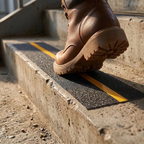 Cinta antideslizante para evitar caídas en escaleras exteriores con PVC reflectante LABRIMP de 15cm 5