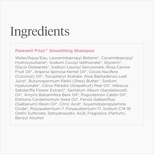 Briogeo Farewell Frizz Smoothing Shampoo | Sulfate-Free Shampoo for Frizz Control, Hydration & Shine | Vegan & Cruelty-Free | 33.8 fl oz