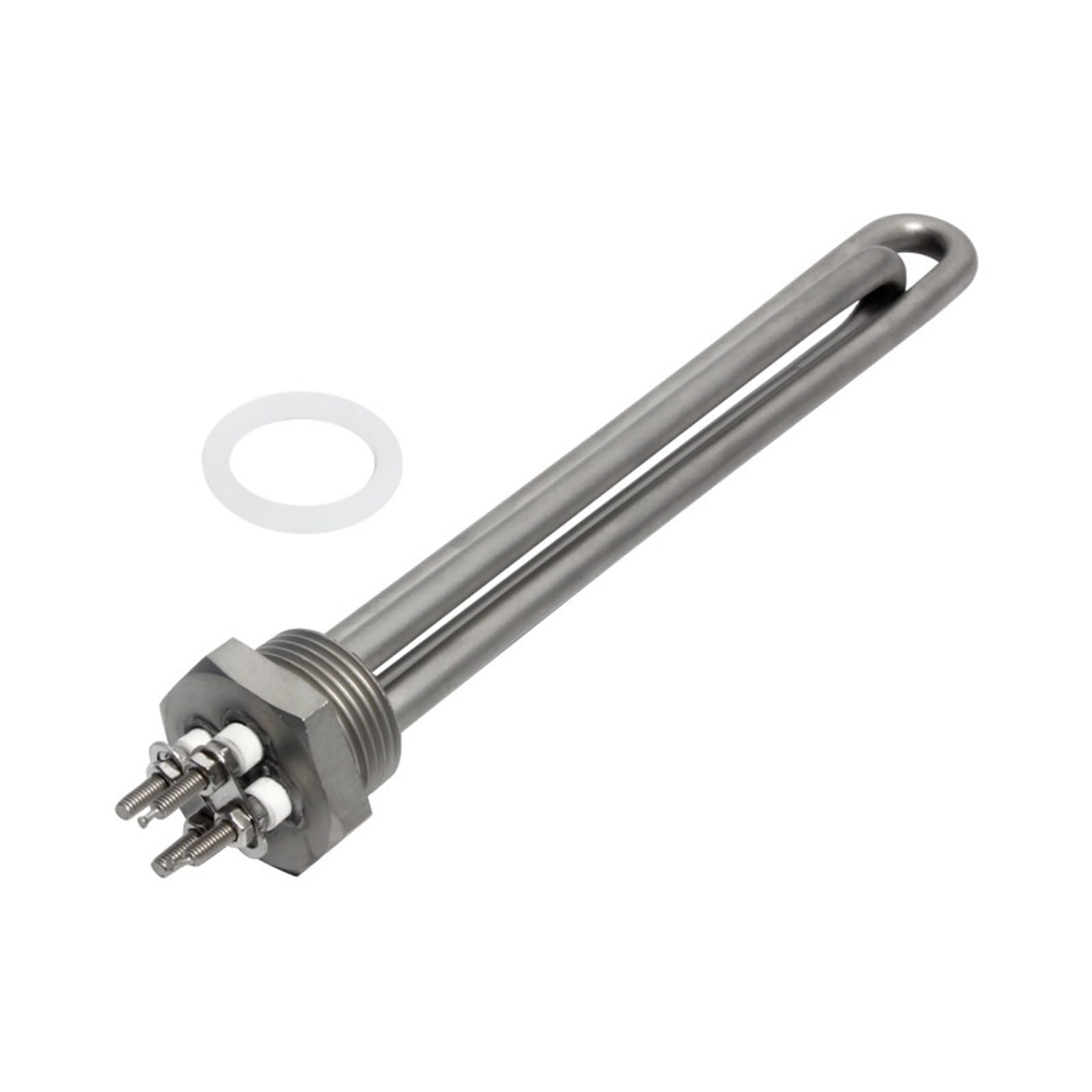 DN25 DC 12V/24V/48V 300W 600W Element Grzewczy Do Podgrzewacza Wody Słonecznej 1-calowe Grzejniki Rurowe Wszystkie Ze Stali Nierdzewnej 304 Szybkie Nagrzewanie(Heater adapter,DC 12V,300W L)