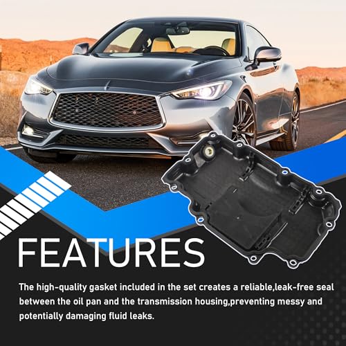 Image of Engine Oil Pan Kit Compatible With 2016-2022 Infiniti Q50 2017-2022 Infiniti Q60 3.0L V6 Rear-Wheel Drive Replaces 11110-5CA2A 111105CA2A 11110-5CA1A 111105CA1A