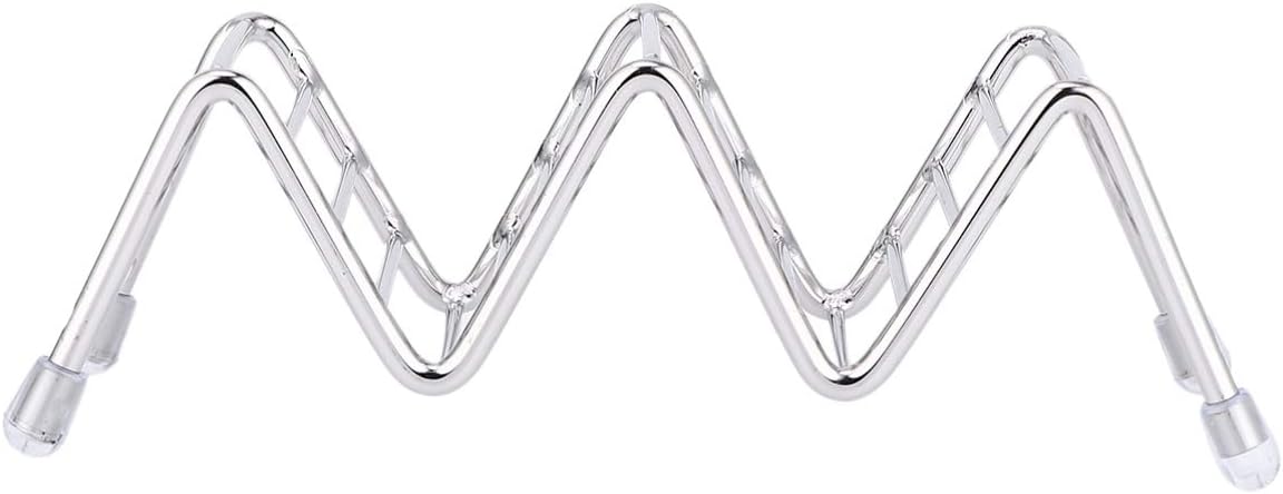 3pcsroll Home Plate Holder Shaper Mexican Pie Keep Your Truck Style Rack Bread Up Tacos Display Organizer Grill Shells Stands Hard Burritos Stand Cake for Plates Restaurant Stand (Color : Silve