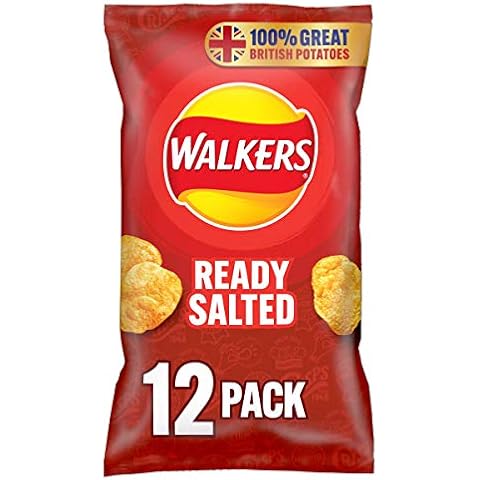 Walkers Ready Salted Crisps Multipack, 12 x 25g Cover