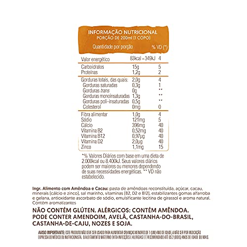 Silk - Bebida Vegetal, Amêndoa e Cacau, 1L