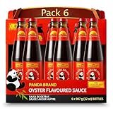 Salsa de ostras Panda Lee Kum Kee, salsa Panda Oyster Sauce, sabor umami, Ideal para carnes, verduras y salteados, Alergenos Gluten, Ostras, Maíz, Contiene 6 botellas de 907 g