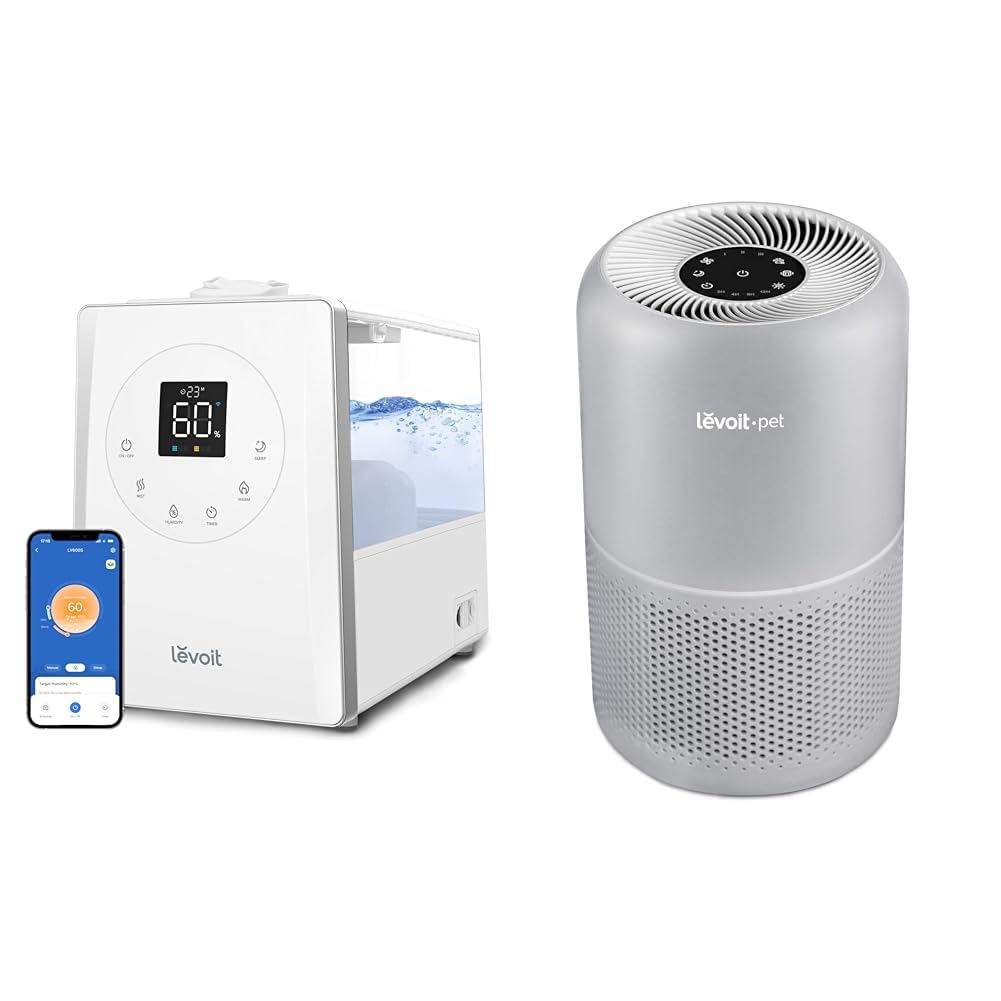 LEVOIT LV600S Smart Warm and Cool Mist Humidifiers for Home Bedroom Large Room Air Purifiers for Pets in