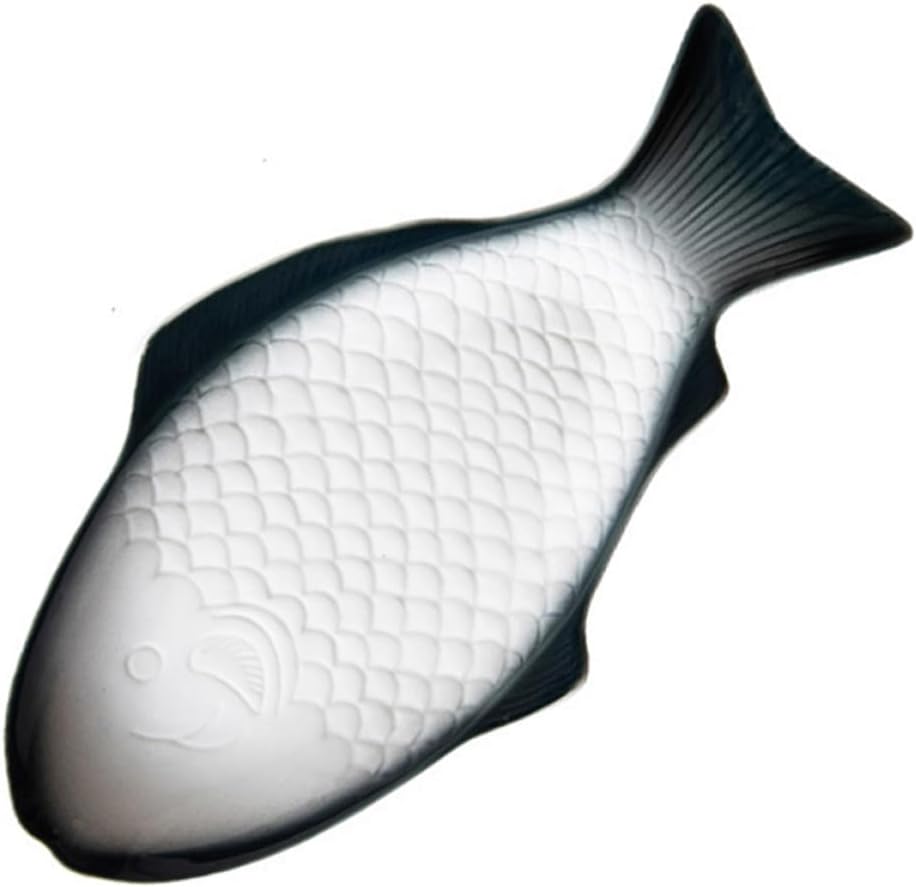 Creative Ceramic Serving Platter Fish-shaped Plate 11-inch Porcelain Small Seafood Tray for Home Dining Thanksgiving Appetizer Snack Storage