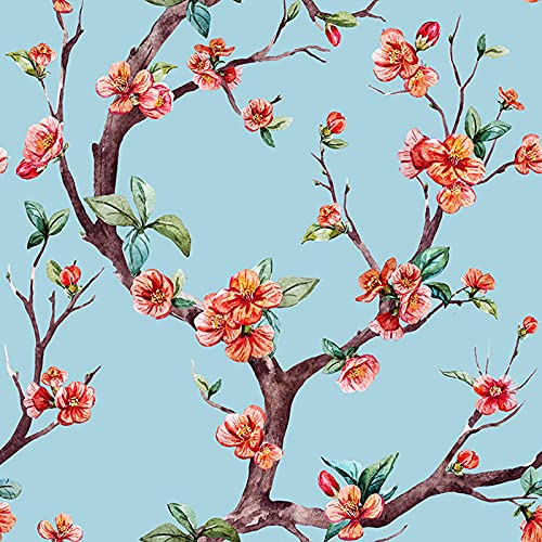 Papier Peint 360x250 cm Adhésif Sakura Rouge Coloray Décoration Murale Magic-Stick