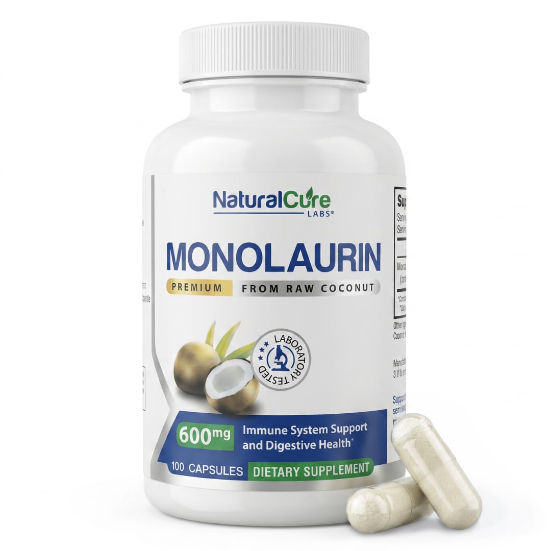 Natural Cure Labs Premium Monolaurin - 600mg, 100 capsules-image-48