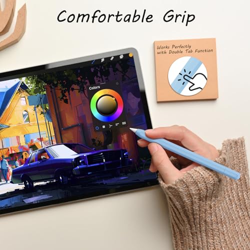 Funda de silicona para Apple Pencil USB-C 2023 protector antideslizante iPad 6