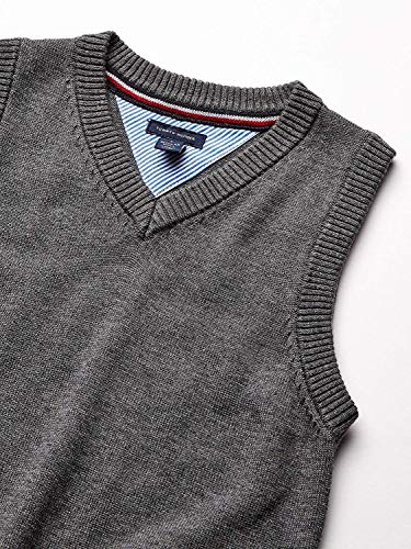Tommy Hilfiger Big Boys Sleeveless V-Neck Sweater Vest, Kids School Uniform Clothes, Pullover, Medium Grey Heather, 14-16 #TOP2