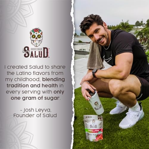 Image of Salud 2-in-1 Energy Drink Powder + Focus, Cherry Lime, Organic Caffeine, B6 + B12, Theanine, Clean Energy Drink Packets, Agua Fresca Mix, Non-GMO, Gluten Free, Vegan, 1g of Sugar, (15 Servings)