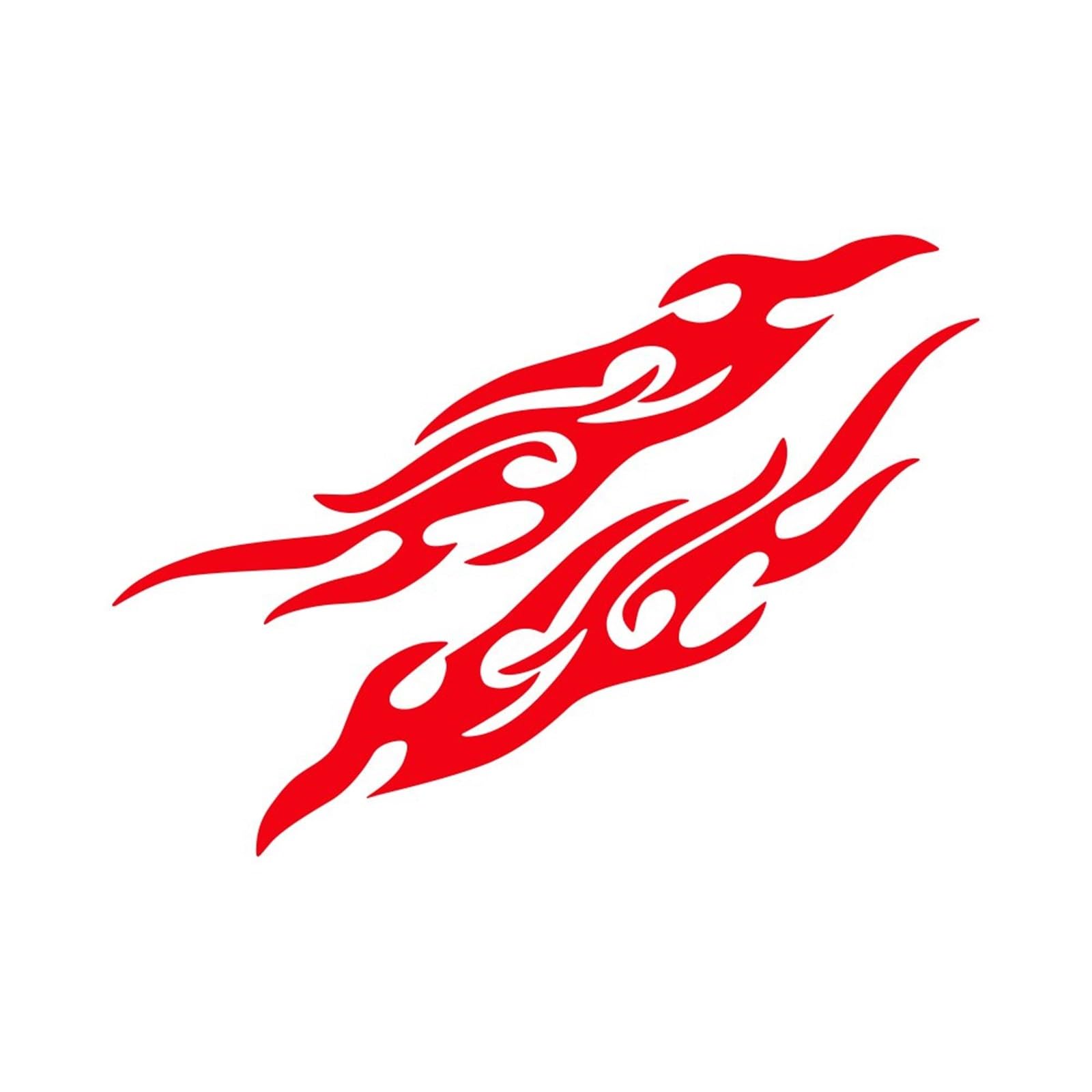 HAfgDJ 2pcs Motorcycle Sticker Flame Element Totem Car Body Scratch Cover Decals Vehicle Exterior Creative Accessories