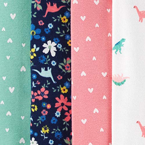 Kit body carter's manga longa dino rosa (6M)