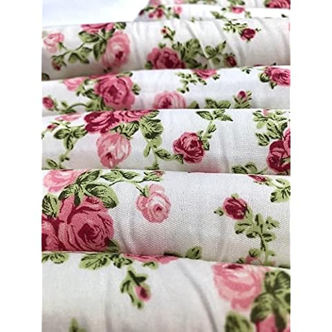 Pack of 5 Quality Padded Clothes Hangers ~ Several Patterns to choose from ... (Rose) Cover