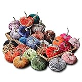 Small Velvet Pumpkins Create Your Own Set of 4 or More, Handmade Fall Decoration, Modern Rustic...