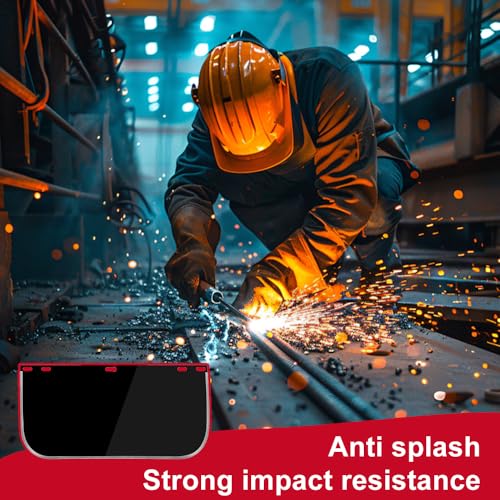 Hojalis 2 Pcs Face Shield Replacement Lens, 40x20cm Face Shield Visor, Tinted Full Face visor Shield Compatible with Hobart 770580, Protective Safety Visor for Welding, Grinding, Cosplay(15.5 x 8inch) - Image 6