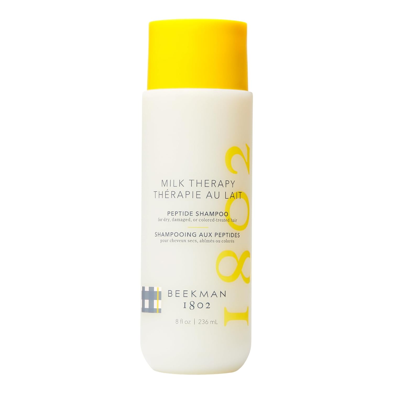 Beekman 1802 Milk Therapy Peptide Shampoo for Dry, Damaged & Color-Treated Hair – Goat Milk Protein, Collagen & Peptide Formula for Repair, Shine & Frizz Control – Sulfate-Free, 8 Fl Oz