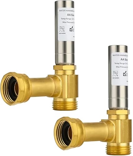 Miniatura 10 de Paquete de 2 martillos de agua EFIELD S-241 de acero inoxidable para lavadora, 3/4 pulgadas giratorio FHT x 3/4 pulgadas MHT, (HAMMER020-2PCS)