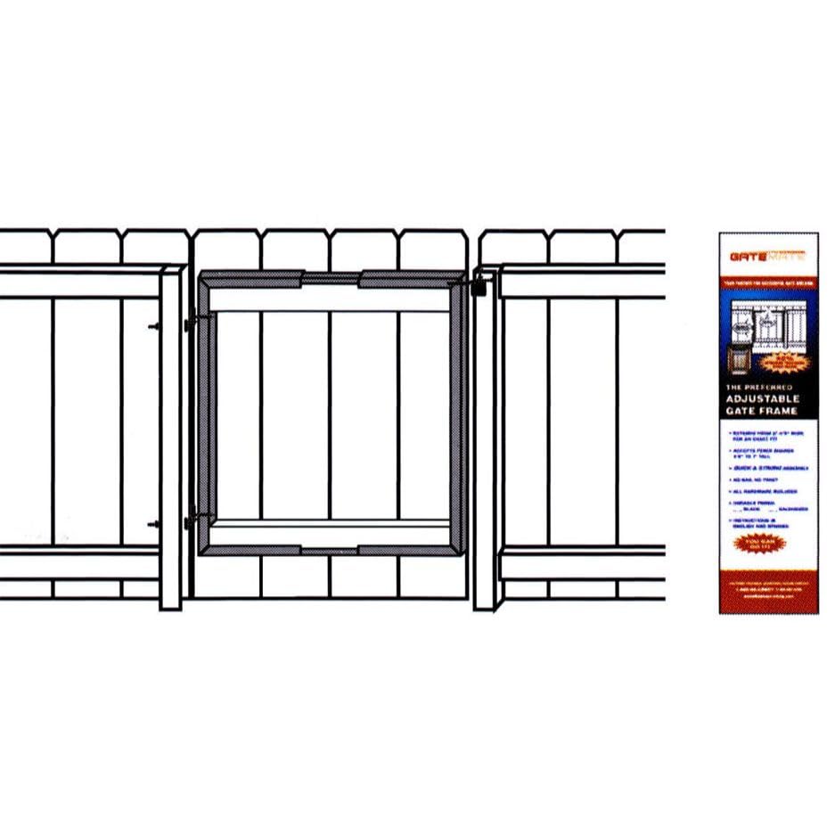 GatePro 7010003 24" - 51" Adjustable Gate Frame Kit - Black Finish